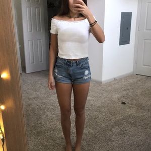 Brandy Melville ribbed off the shoulder top